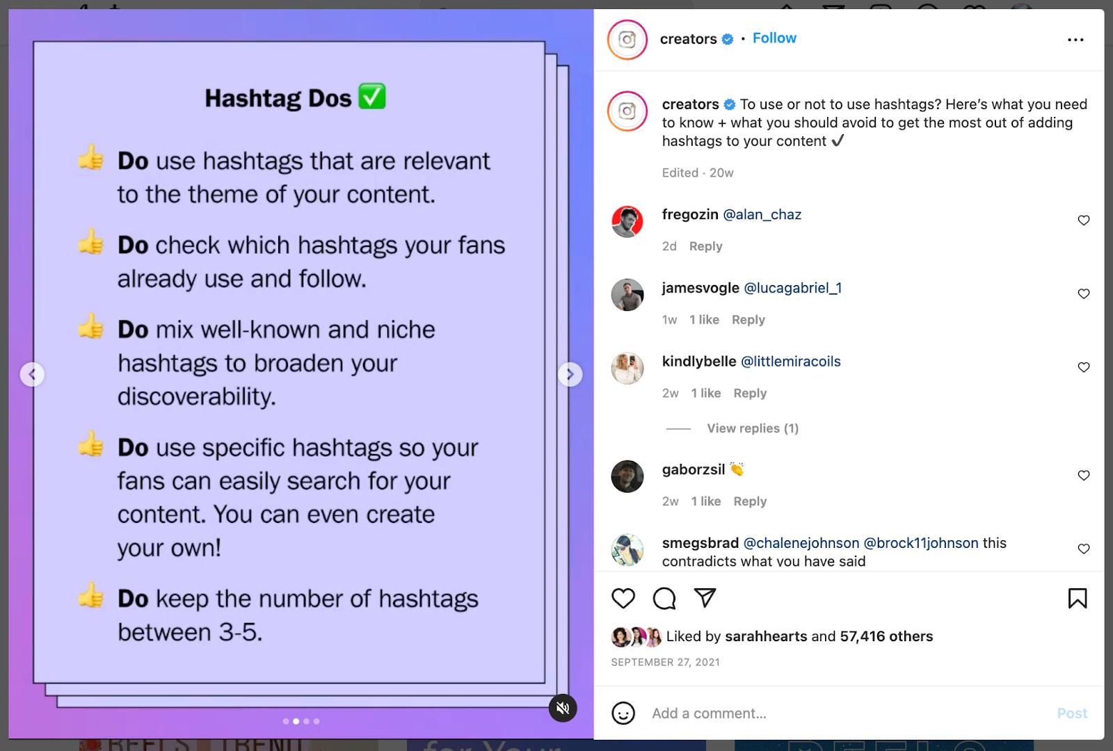 instagram post example