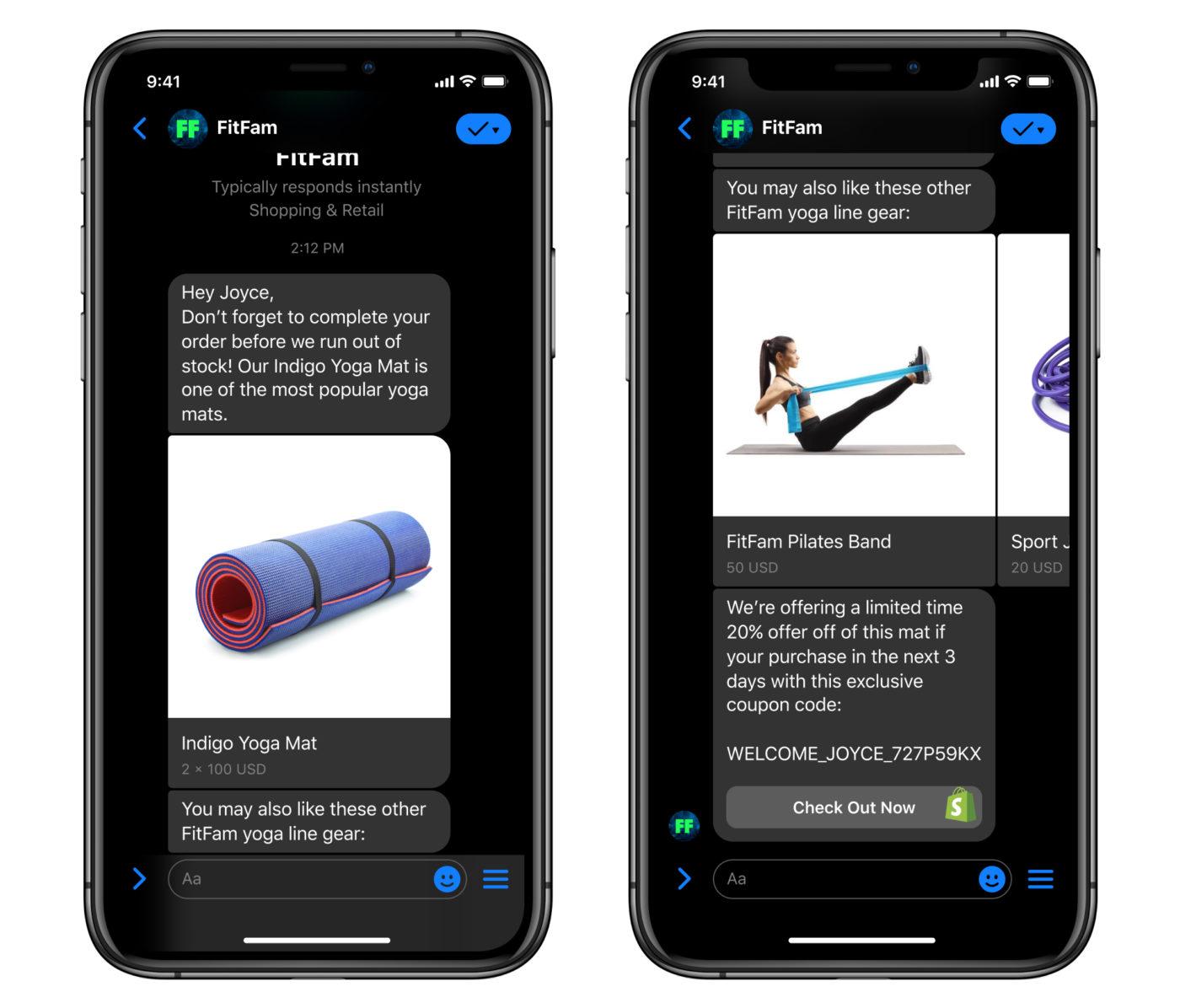 Personalized coupons with Manychat