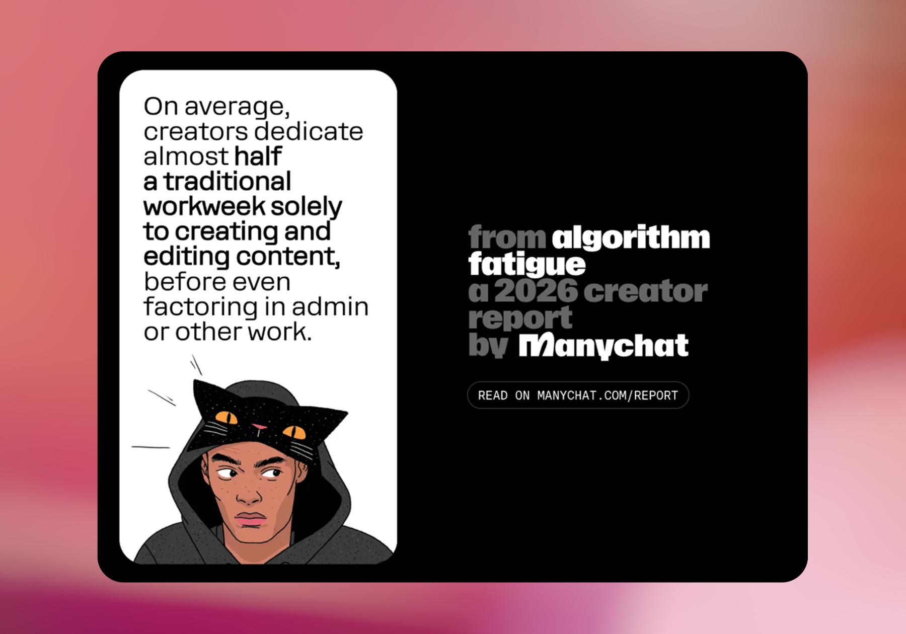 Screenshot from Manychat’s 2026 Creator Report