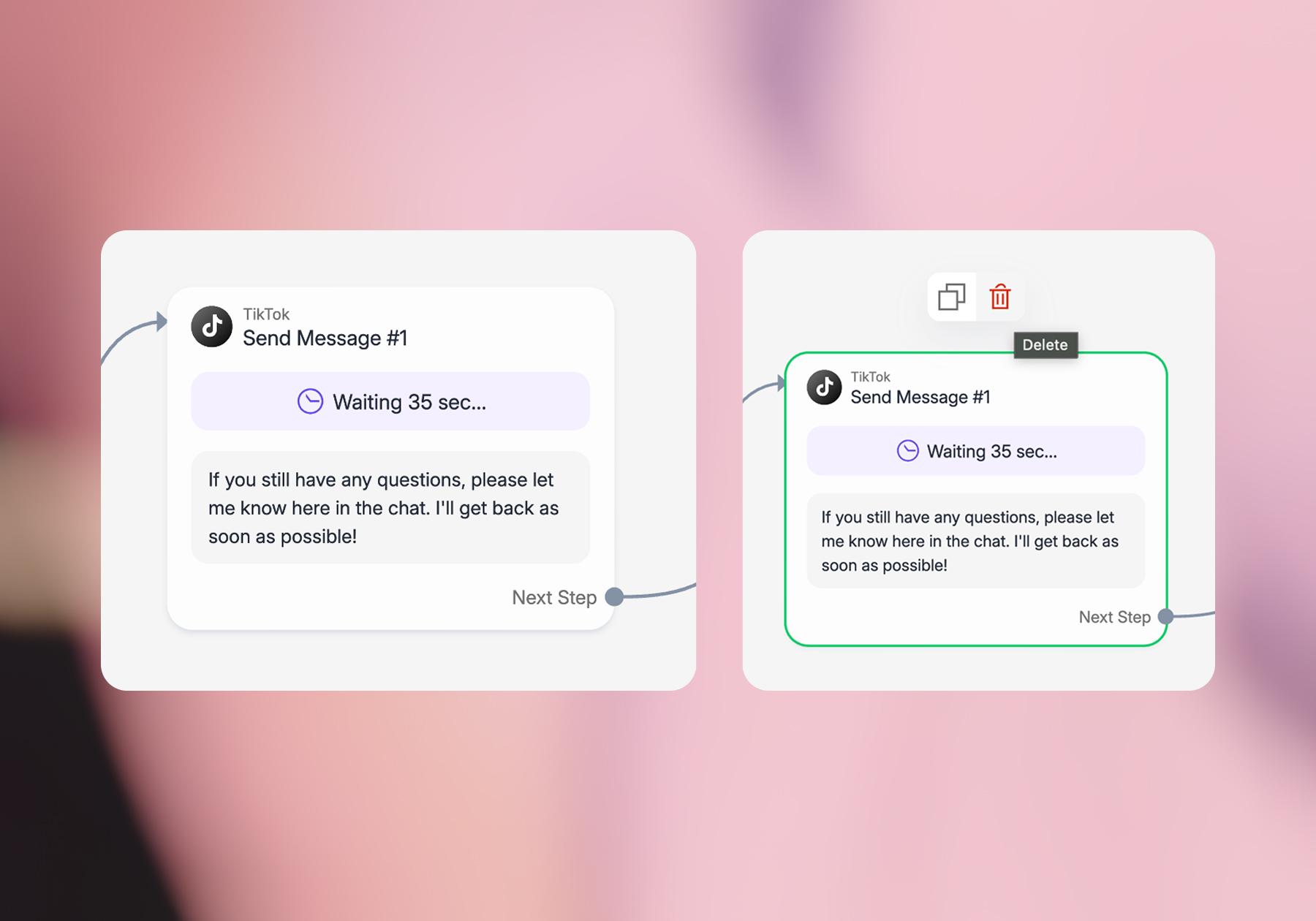 Screenshot of a Manychat flow