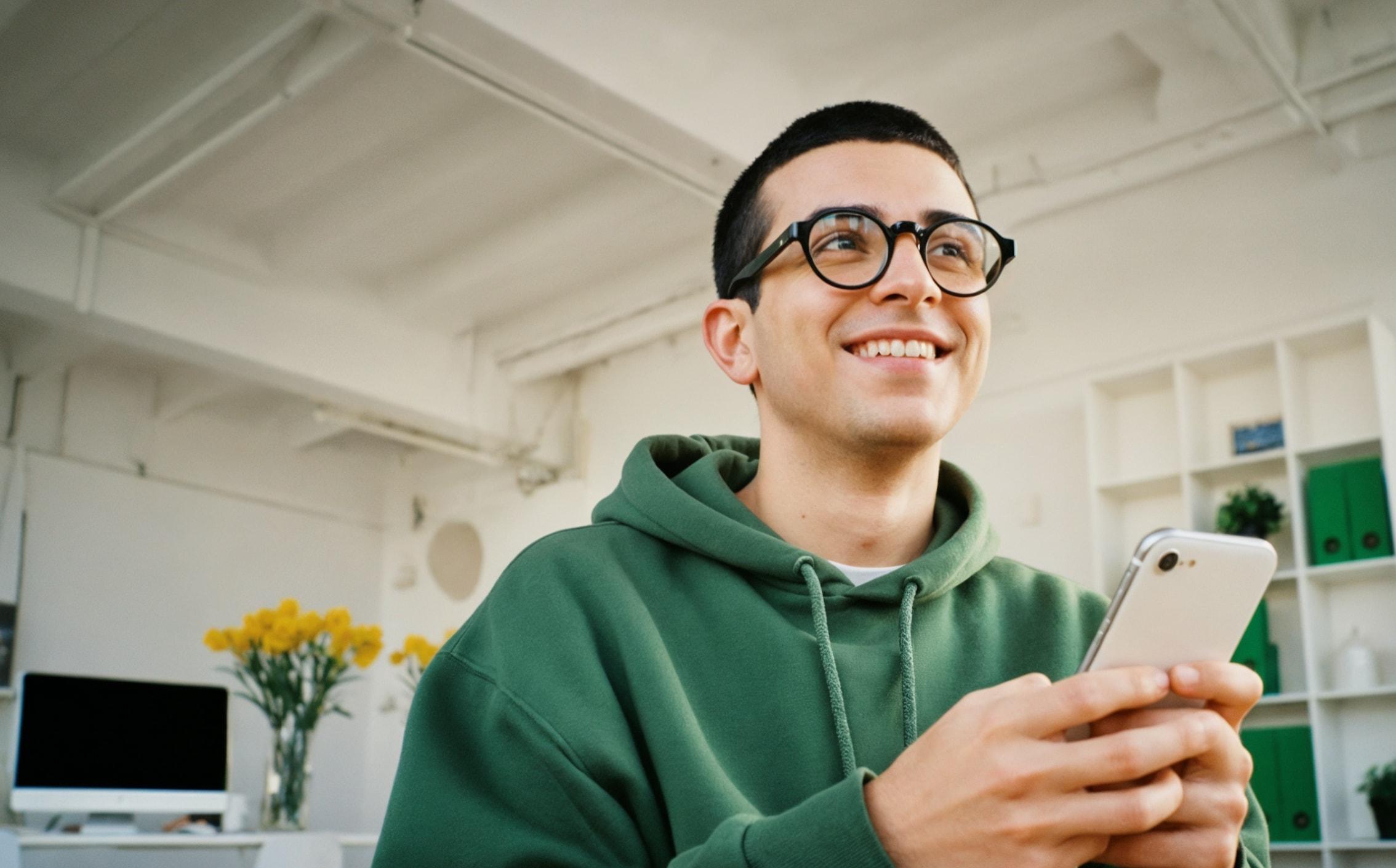 A man with a phone