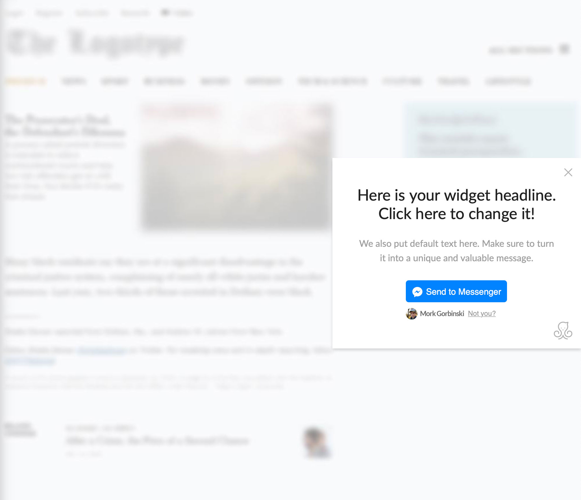 Messenger Marketing lead capture demo